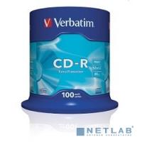 [Диск] Verbatim  Диски CD-R  100 шт. 48/52-x 700Mb, Cake Box ( 43411)