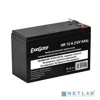[батареи] Exegate EX282963RUS Exegate EX282963RUS Аккумуляторная батарея ExeGate HR 12-6 (12V 6Ah 1224W), клеммы F2