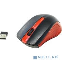 [Мышь] Oklick 485MW+ черный/красный Мышь оптическая (1200dpi) беспроводная USB (3but)