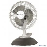 [Вентилятор] MAXWELL MW-3548(GY) Вентилятор настольный Maxwell Мощность 15 Вт  Диаметр 15 см (6”) 2 скоростных режима/