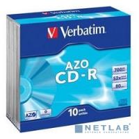 [Диск] Verbatim Диски CD-R 700Mb 52x DataLife+ Slim Box (10шт) 43342