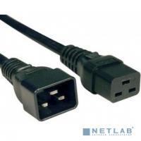 [Кабели Силовые] Hyperline PWC-IEC19-IEC20-0.5-BK кабель питания IEC 320 C19 - IEC 320 C20 (3x1.5), 16A, прямая вилка, 0.5м, цвет черный