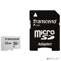 [Карта памяти ] Micro SecureDigital 32Gb Transcend TS32GUSD300S-A {MicroSDHC Class 10 UHS-I, SD adapter}