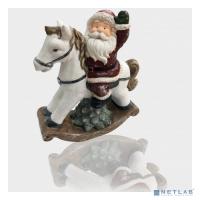 [Новогодние светоукрашения] Neon-night 505-012 Керамическая фигурка «Дед Мороз на коне» 35х15х39.8 см