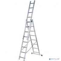[Лестницы, стремянки] FIT РОС Лестница трехсекционная алюминиевая, 3 х 11 ступеней, H=312/536/756 см, вес 15,77 кг [65436]