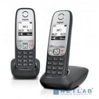[Телефон] Gigaset A415 DUO < Black > (2 трубки с ЖК диспл., База, Заряд. устр-во) стандарт-DECT