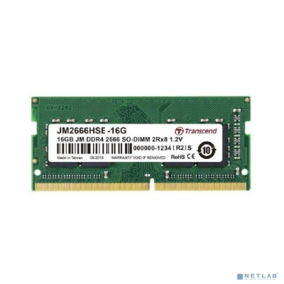 [Модуль памяти] Модуль памяти Transcend Модуль памяти Transcend 16GB JM DDR4 2666Mhz SO-DIMM 1Rx8 2Gx8 CL19 1.2V