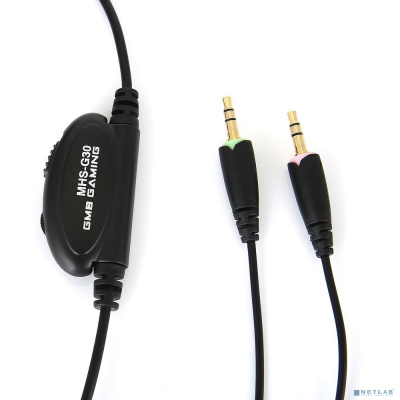 [Наушники] Gembird MHS-G30, код "Survarium", черн/кр, рег. громкости, откл. мик, кабель 2.5м