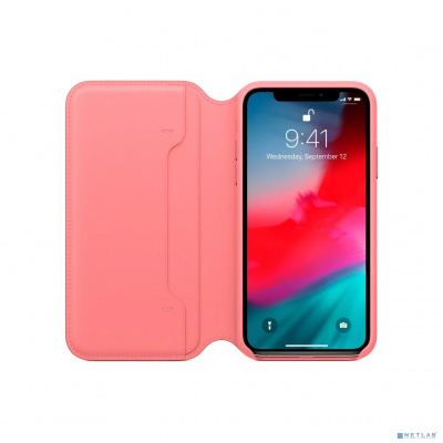 [Аксессуар] MRX12ZM/A Apple iPhone XS Leather Folio - Peony Pink