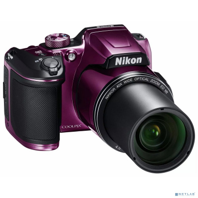 [Цифровая фотокамера] Nikon CoolPix B500 фиолетовый {16Mpix Zoom40x 3" 1080p SDXC/SD/SDHC CMOS 1x2.3 1minF turLCD VF HDMI/WiFi}