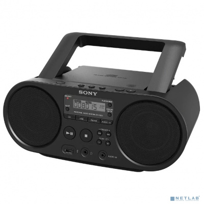 [Музыкальные центра SONY] Аудиомагнитола Sony ZS-PS50CP Black CD-магнитола, мощность звука 4 Вт, MP3, тюнер AM, FM, воспроизведение с USB-флэшек