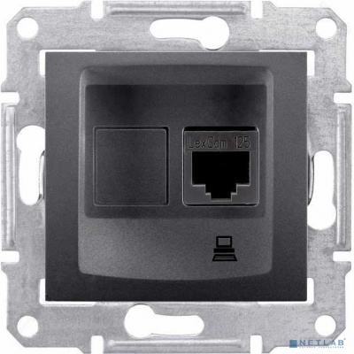 [ Розетки и выключатели] Schneider-electric SDN4500170 Компьют. розетка , графит