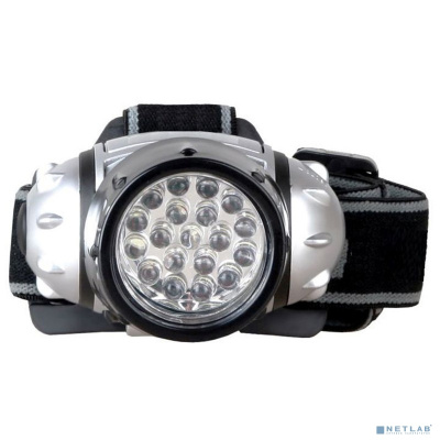 [Ultraflash Фонари] Ultraflash LED5353 (фонарь налобн металлик, 19LED, 4 реж, 3XR03,  пласт, коробка)