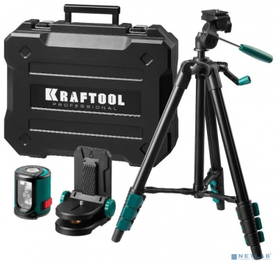 [Дальномер] KRAFTOOL CL 20 #4 нивелир лазерный, 20 м, IP54, точн. +/-0,2 мм/м, держатель, штатив, в кейсе (34700-4_z01)