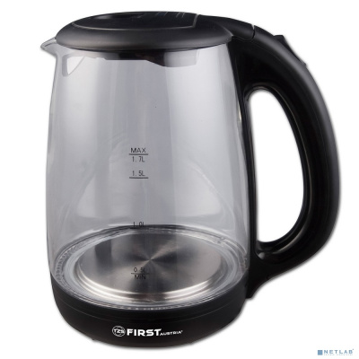 [Чайник] FIRST FA-5406 Black Чайник, Емкость: 1.7 л.Мощность: 2200 Вт. Black