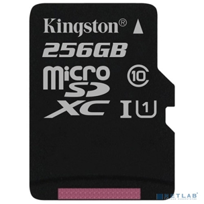 [Карта памяти ] Micro SecureDigital 256Gb Kingston SDCS/256GB {MicroSDXC Class 10 UHS-I, SD adapter}