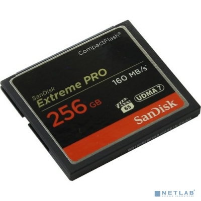[Карта памяти ] Флеш-накопитель Sandisk Карта памяти SanDisk Extreme Pro CF 160MB/s 256 GB VPG 65, UDMA 7