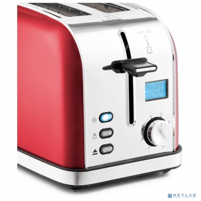 [Тостер] KITFORT КТ-2036-1 Тостер  Мощность: 800-950 Вт.Ёмкость: 2 тоста одновременно,красный.