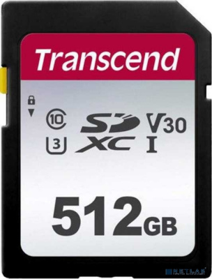 [Карта памяти ] SecureDigital 512Gb Transcend TS512GSDC300S {SDXC Class 10, UHS-I U3}
