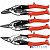 [Ножовка, Пилки, Полотна] FIT IT Ножницы по жести "Aviation" усиленные CrV Профи, пластиковые ручки, правые 250 мм [41552]