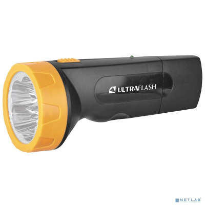 [Ultraflash Фонари] Ultraflash LED3827   (фонарь аккум 220В, черн /желт, 5 LED, SLA, пластик, коробка)