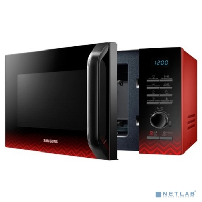 [Микроволновая печь] Samsung MG23H3115PR Микроволновая печь, 800 Вт, 23 л, черный/ красный