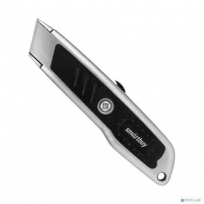 [Ножи складные, туристические] Smartbuy (SBT-KNT-18P2) Строительный нож, трапециевидное лезвие, прорезиненный стальной корпус