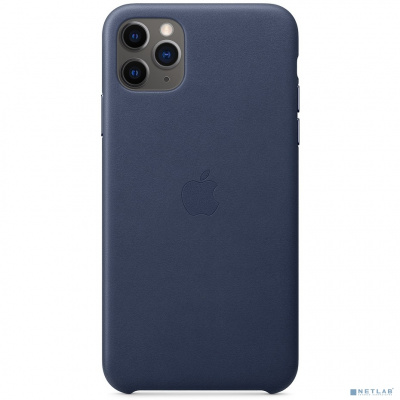 [Аксессуар] MX0G2ZM/A Apple iPhone 11 Pro Max Leather Case - Midnight Blue