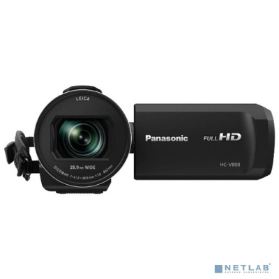 [Цифровая видеокамера] Видеокамера Panasonic HC-V800EE-K, Wi-Fi, FULL HD, SD видеокамера, чёрный