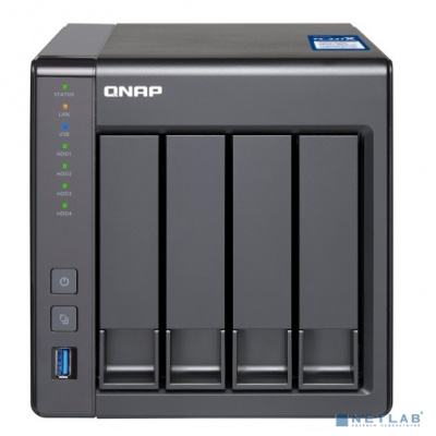 [Дисковый массив] QNAP TS-431X-2G Сетевое хранилище, 4 отсека для HDD, 10 GbE SFP+. ARM Cortex-A15 Annapurna Labs AL-212 1,7 ГГц, 2 ГБ.