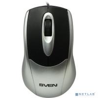 [Мышь] SVEN RX-110 USB серебристая {Мышь 2+1кл. 1000DPI, цвет. картон, каб. 1,5м, SV-017712}