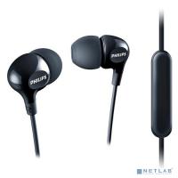 [Наушники] Philips [SHE3555BK/00] внутриканальные 10-22000Гц 1.2м 3.5мм 103дБ микрофон черные 3 комплекта сменных амбушюр