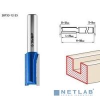 [Фрезы] ЗУБР Фреза пазовая прямая, D= 12мм, рабочая длина-25мм, хв.-8 мм, ЗУБР Профессионал [28753-12-25]