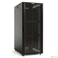 [Монтажный шкаф] Hyperline TTB-2288-AS-RAL9004 шкаф напольный 19-дюймовый, 22U, 1166x800x800 мм (ВхШхГ), передняя стеклянная дверь со стальными перфорированными боковинами, задняя дверь сплошная, ручка с замком, крыша