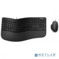 [Клавиатура] Клавиатура + мышь Microsoft Ergonomic Keyboard Kili & Mouse LionRock 4 Busines клав:черный мышь:черный USB беспроводная