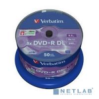 [Диск] Verbatim  Диски  DVD+R 8,5 GB 8x CB/50 Double Layer (43758)