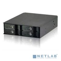 [Опция к серверу] Procase L2-104-SATA3-BK {Hot-swap корзина 4 SATA3/SAS, черный, с замком, hotswap mobie rack module for 2,5" HDD(1x5,25) 2xFAN 40x15mm}