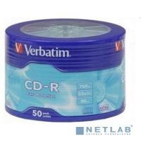 [Диск] Verbatim  Диски CD-R  50шт. 52x 700Mb, Shrink (43728)