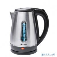 [Чайник] VITEK VT-7076(MC) Чайник  Мощность 2200 Вт 1,7 л Корпус из нерж. Стали Скрытый нагревательный элемент