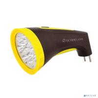 [Ultraflash Фонари] Ultraflash LED3815M  (фонарь аккум 220В, черн/желт, 15 LED, 2 режима, SLA, пластик, коробка)