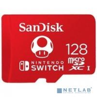 [Карта памяти ] Флеш-накопитель Sandisk Карта памяти SanDisk and Nintendo Cobranded microSDXC, SQXAO, 128GB, V30, U3, C10, A1, UHS-1, 100MB/s R, 90MB/s W, 4x6, Lifetime Limited