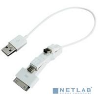 [Аксессуар] Gembird Адаптер  USB ,3 в1: для зарядки мобильных устройств через разъемы mini-USB, micro-USB, iPhone4, iPad(A-USBTO12B)