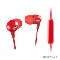 [Наушники] Philips/ внутриканальные 10-22000Гц 1.2м 3.5мм 103дБ микрофон красные 3 комплекта сменных амбушюр [SHE3555RD/00]