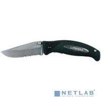 [Ножи складные, туристические] Нож STAYER "PROFI" складной,серрейторная заточка, эргономичная пластиковая рукоятка, лезвие 80мм [47623]