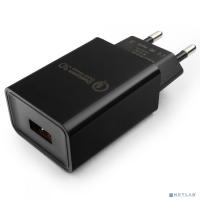 [Аксессуар] Cablexpert Адаптер питания, Qualcomm QC 3.0, 100/220V - 1 USB порт 5/9/12V, черный (MP3A-PC-17)