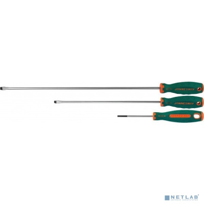 [Отвёртка] JONNESWAY (D71S8250) Отвертка стержневая шлицевая ANTI-SLIP GRIP, SL8.0х250 мм