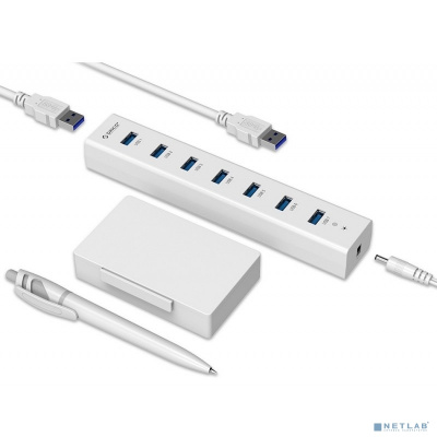 [USB-концентраторы] ORICO H7013-U3-AD-WH USB-концентратор (белый) с блоком питания