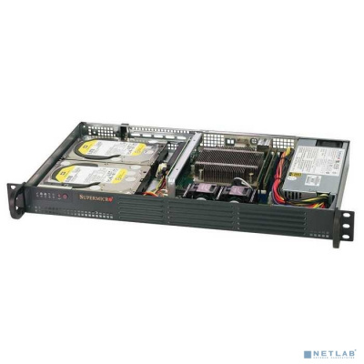 [Сервер] Корпус компьютерный Supermicro Barebone 1U/Dual socket E-2200/Up to 64GB/4 SATA3/2 RJ45/200W