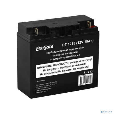 [батареи] Exegate EX282969RUS Аккумуляторная батарея ExeGate DT 1218 (12V 18Ah), клеммы под болт М5