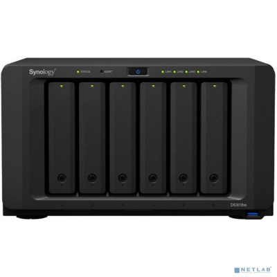 [Дисковый массив] Synology DS3018xs Сетевое хранилище DC2,2GhzCPU/8Gb(up to 32)/RAID0,1,10,5,6/up to 6 hot plug HDDs SATA(3,5' or 2,5') (up to 30 with 2xDX1215)/3xUSB3.0/4GigEth(+1Expslo)/iSCSI/2xIPcam(up to 75)